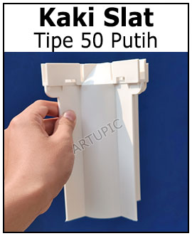 Kaki Slat Lantai putih hewan kotak ukuran 50 cm