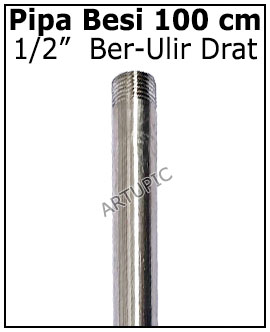 Pipa besi 100 cm nipple babi