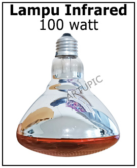 pemanas kandang lampu infrared 100 watt